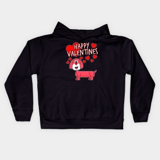 Happy Valentines Day 2022 Dachshund Dog Animal Lover Kids Hoodie